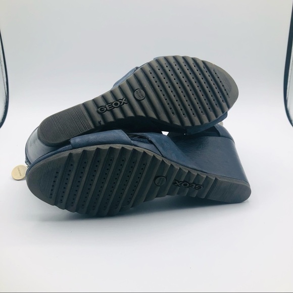 GEOX women’s blue suede wedge sandals size euro 37 US 7‎ - Picture 12 of 12